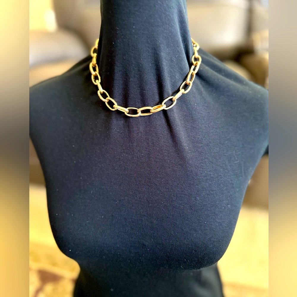 Chunky Link Gold Tone Choker